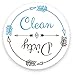 Bazaar Encounters Dishwasher Magnet - 3-Inch Round Boho White & Blue Arrow Design, Dirty Dishes Indicator, Funny Kitchen Sign, Water-Resistant Plastic Magnet, 2-Piece Set