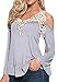 LTYY Women's Sexy Casual Cotton Shoulder-off V-neck T-shirt