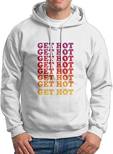 Griselda Wilcox Get Hot Men's Sports Hoodies White Size L