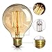 Edison Bulb 40W - Elfeland Vintage Antique Style Incandescent Light Bulbs - Squirrel Cage Filament - Classic Amber Glass - Dia. 80mm - E26/E27 Medium Base - Dimmable - 2 Pack