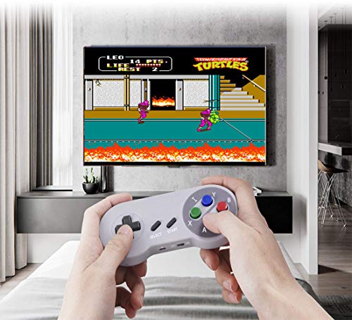 Yuegoo Family Classic Game Consoles, Childhood Retro Game Console Built-in 557 TV Video Games, with Dual Wireless Controllers. (White)