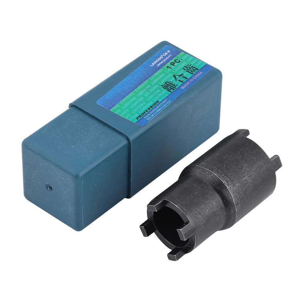 Ejoyous Clutch Tool Lock Nut Spanner Wrench, Solid Steel Two Head Four Claw Spanner Wrench Lock Nut, Universal 20/24mm Clutch Tool Lock Nut Spanner Wrench for Clutch Change of Cars Motorcycle