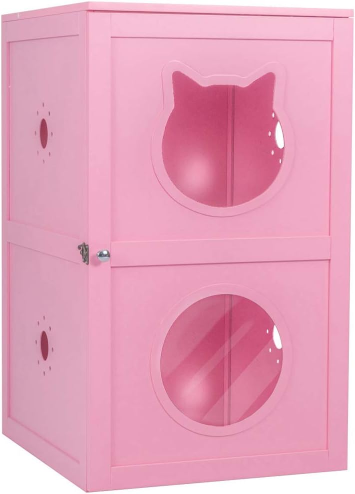 double decker litter box enclosure