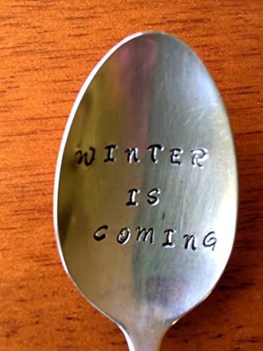 Game of Thrones~ WINTER IS COMING ~ Hand Stamped Spoon or Fork. Pre-Owned or New Flatware Available.