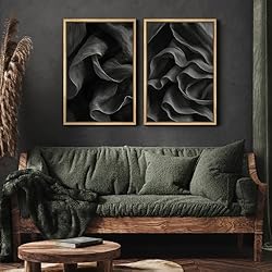 MUDECOR Framed Canvas Print Wall Art Set Black and