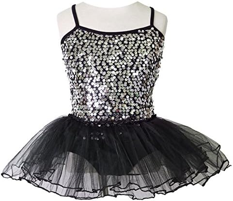 Calla Collection Little Girls Black Leopard Sequin Adorned Halloween Dress 6