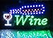 Wine Sign LED Neon Motion Light Sign On/Off Feature with Chain Pouring Liquid Animation for Bar, Winery, Home, Restaurant (19x10x1)