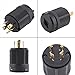 L14-30P 30 Amp Plug Generator 125/250 VAC 3 Pole 4W 4 Prong NEMA Twist Lock Male Receptacle Plug 3 Pole Industrial Grade