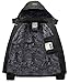 Pooluly Men's Waterproof Windproof Rain Snow Jacket Hooded Fleece Ski Coat