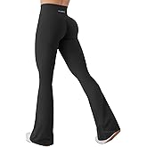YEOREO Mini Flare Leggings for Women 28.5"/30.5"/32.5" Hidden Scrunch Workout High Waisted No Front Seam Craze Gym Yoga Pants