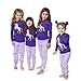 Girls Pajamas Unicorn Pegasus Lips 2 Piece 100% Super Soft Cotton, Purple, 4 Years