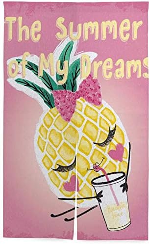 Amazon Tinzzeros のれん おしゃれ 美しいパイナップルの女の子 動物 お洒落 油煙を防ぐ プライベート 大人 料理屋 中国風 掛け 季節を感じ 突っ張り棒付き 幅85 丈150 のれん オンライン通販