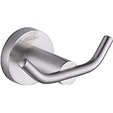 ARCORA Towel Hook 1 Pack, Robe Hooks Brushed Nickel, Heavy Duty Wall Hooks SUS 304 Stainless Steel, Coat Hooks for Bathroom Bedroom