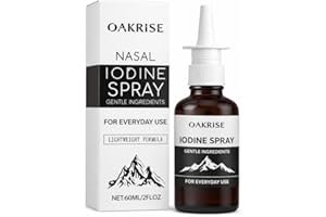 Oakrise Iodine Nasal Spray, Non-Medicated Daily Nasal Hygiene Spray with Glycerin & Botanical Extracts, Gentle Fine Mist Nasa