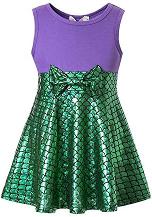 Waruila Girls Mermaid Dress Little Mermaid Dress Ariel Costume Little Mermaid Ariel's dress