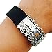 Fitbit Alta, Fitbit Flex, Fitbit Charge/Charge HR Jewelry - Accessorize Fitness Activity Tracker Bracelet - Ornate Silver Vine Flower PRAGUE Charm Bracelet Accessory (Fitbit Charge/ Fitbit Charge HR)