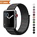 YOUKEX Watch Strape Wrist-Band Compatible with Apple Watch 38mm 42mm, Soft Nylon Sport Loop, Replacement Band for iWatch Series 1 2 3 4, Sport, Edition 38MM Black to Clear Inventory