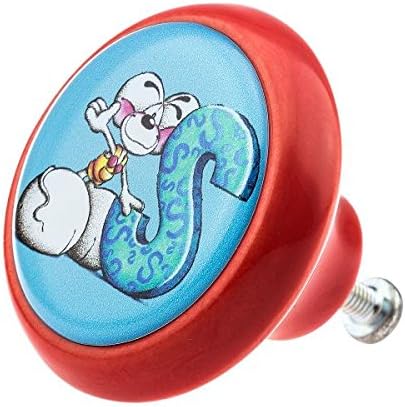 Furniture Knobs Ceramic 02997R Diddl Mouse Porcelain Knob Decor Door Handles Drawer Kitchen Cupboard Drawer for Children Nursery