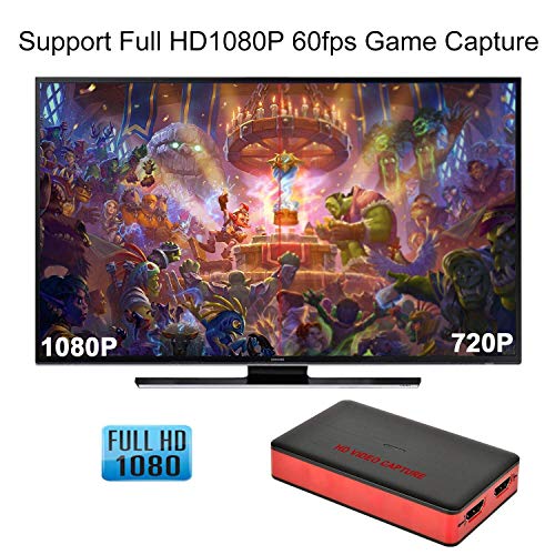 USB 3.0 HDMI HD Game Video Capture Card 1080P 60FPS Game Recorder Box Device Live Streaming for Windows Linux Os X System Xbox 360,Wii U,PC