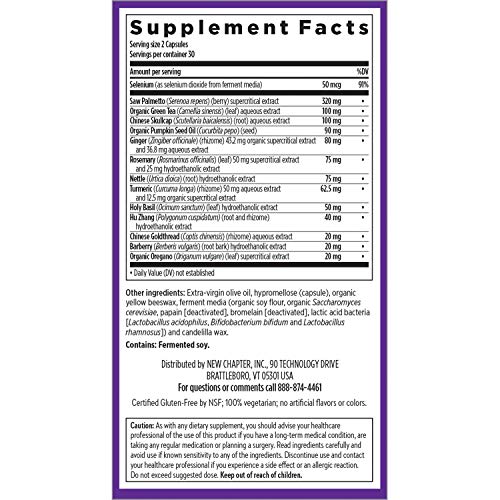 New Chapter Prostate Supplement Zyflamend Prostate with Saw Palmetto