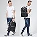 BOSTANTEN Leather Laptop Backpack Shoulder School Camping Travel Casual Bag Daypack for Men Black