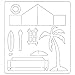 Sizzix 661208 Bigz Die, Village Surf Shack by Tim Holtz