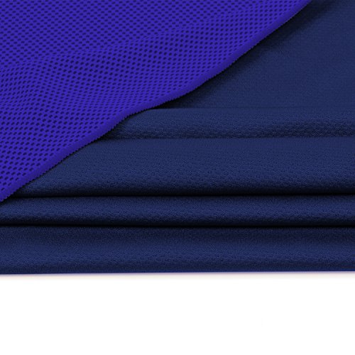 Biange Cooling Towel (3 Pack) Thicker and Cooler for Sports, Workout, Fitness, Gym, Yoga, Golf, Pilates, Travel, Camping & More (Black, Red, Dark Blue)