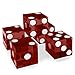 Brybelly Professional Casino Dice 19mm with Sharp Edges, Set of 5 - Precision Gambling Dice Set with Matching Serialized Numbers and Flat Face Pips for Craps and Other Casino Games - Red Dice Set