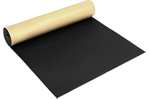 Storystore Closed Cell Insulation Neoprene Foam Sheet, Soundproof 12 x 59 x 1/16 Inches Foam Rubber Sheet with Adhesive, Multi-Function Waterproof Foam Padding, Black