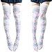 SzBlaZe Summer Thin Velvet Women's Kawaii Anime Print Slim Over the Knee Stockings (Pack of 1 Pair) Suit For Size 35 to 38 (D.VA Print 2)