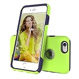 iPhone 6S Case, TOTU? [Shockproof] Dual-layer Hybrid Candy Protective Updated Case for iPhone 6 (2014)/ iPhone 6S (2015), (lime Green / Blue)