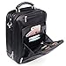 Jack&Chris Mens PU Leather Crossbody Single-Shoulder Briefcase Messenger Handbag (Black 019)