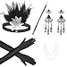 Beelittle 1920s Accessories Headband Earrings Necklace Gloves Cigarette Holder (A1) primary