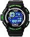 Fanmis Military Mens Sport Watches Multi Function Digital Alarm Waterproof Black Rubber Strap Watch Green