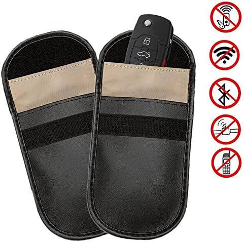 Mr Van Car Key Signal Blocker Case,Keyless Entry Fob Guard Signal Blocking Pouch Bag,Secure ID Card Protector Antitheft Lock Devices,Privacy Protection for WIFI/GSM/LTE/NFC/RF (Small)