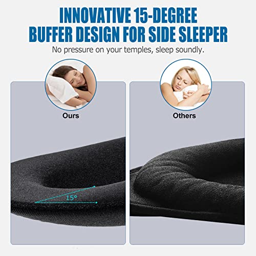 YIVIEW Sleep Mask Pack of 3, Upgrade 100 Light Blocking 3D Eye Masks