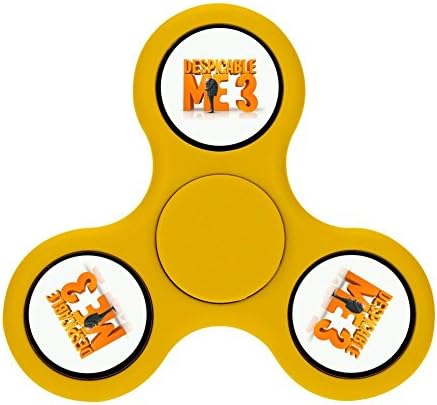 Fidget Gyroscope Print With (Me3/Despicable) Logo New Style Present High Speed Relieve Anxiety Focus Stress Boredom For Autism Kids Adults Boys Girls-Yellow