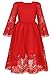Bonny Billy Girl's Classy Embroidery Lace Maxi Flower Girl Dress