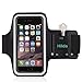 HILDA Armband Compatible iPhone 6 iPhone 6s with Sport Scratch Resistant Material Slim Light Dual Arm Size Slots Sweat Resistant Key Pocket Bluetooth Headphones Compatible Port Black