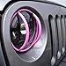 IPARTS Hot Pink Euro Light Guards for Jeep Wrangler JK JKU Unlimited Rubicon Sahara X Off Road Sport Exterior Accessories Parts 2007 2008 2009 2010 2011 2012 2013 2014 2015 2016 2017 (Headlights)