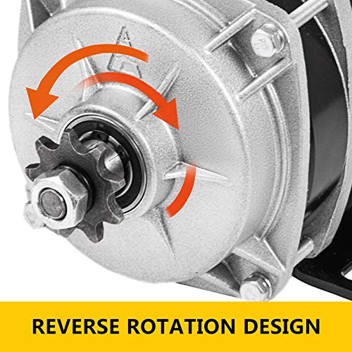 Mophorn Gear Reduction Electric Permanent Magnet Motor 48V DC 1000 Watt Rated Load Speed 3000Rpm Gear Ratio 6:1 with Mounting Bracket for Go Karts Scooters and E-bike