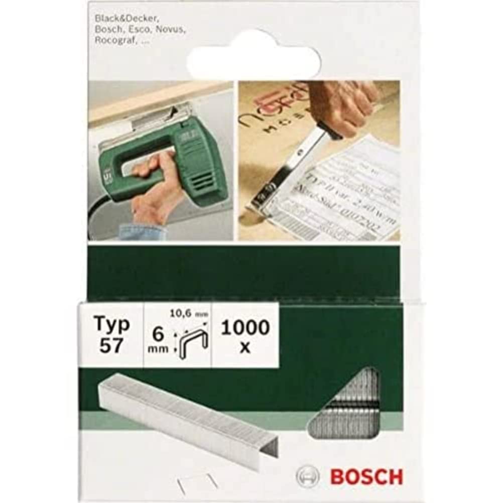 Bosch 2609255845 6mm Type 57 Flat Wire Staples (Pack of 1000)