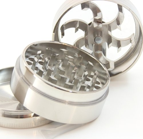 Three Piece 2 1/2" Herb, Spice, Tobacco, etc Grinder with Lever - Thumbnail 4