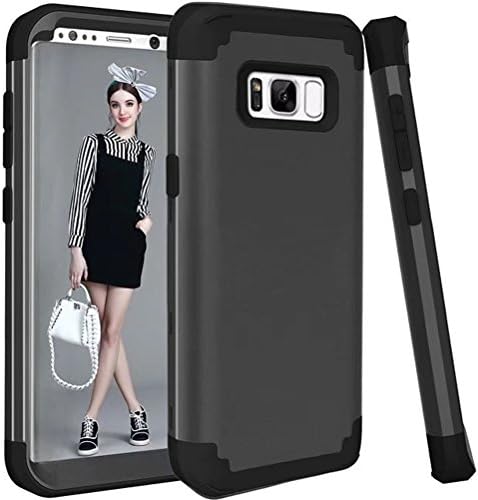 POANTA for Galaxy S8 Case, 3 Layers Multi-color Heavy Duty Defender Hybrid TPU+PC Bumper Shockproof Protective Cover for Samsung Galaxy S8