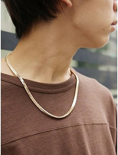 Amazon ウィゴー メンズ Wego ウィゴー Wego 太スネークチェーンネックレス ゴールド F メンズ 通販