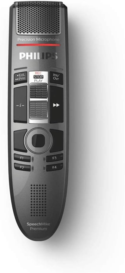 Philips SpeechMike Premium Touch Dictation USB Microphone, Slide-Switch