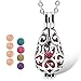 Maromalife Essential Oil Diffuser Necklace, Aromatherapy Diffuser Locket Pendant with Lava Stone Beads Gift for Women Men Kids