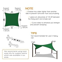 Artpuch 9'x10' Customize Dark Green Sun Shade Sail