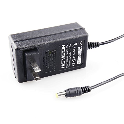 image for HISVISION Security Camera Power Supply Adapter 12V 2.5A 100V-240V AC t