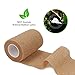 FriCARE Self Adhesive Bandage Wrap, Medical Tape in First Aid Kit, Cohesive Bandages for Wounds Sport Vet, FSA/HSA Eligible, 2 Inches X 5 Yards 6 Rolls, Tan